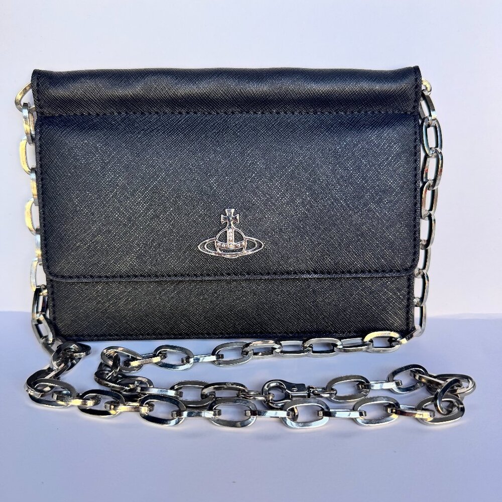 Vivienne Westwood BLACK ‘Derby’ shoulder bag – Made in Italy